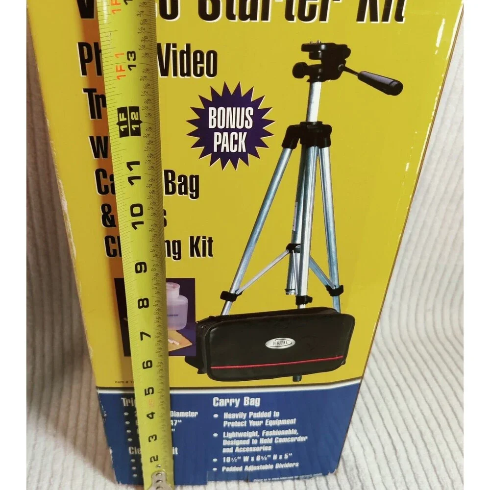 VIDEO/PHOTO TRIPOD & CAMERA Starter Kit Extends to 47